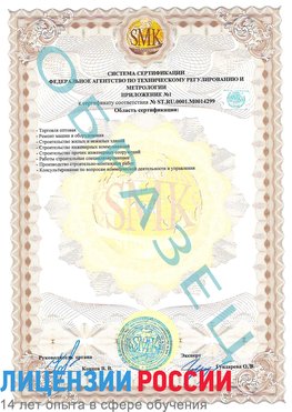 Образец сертификата соответствия (приложение) Фрязино Сертификат ISO 14001